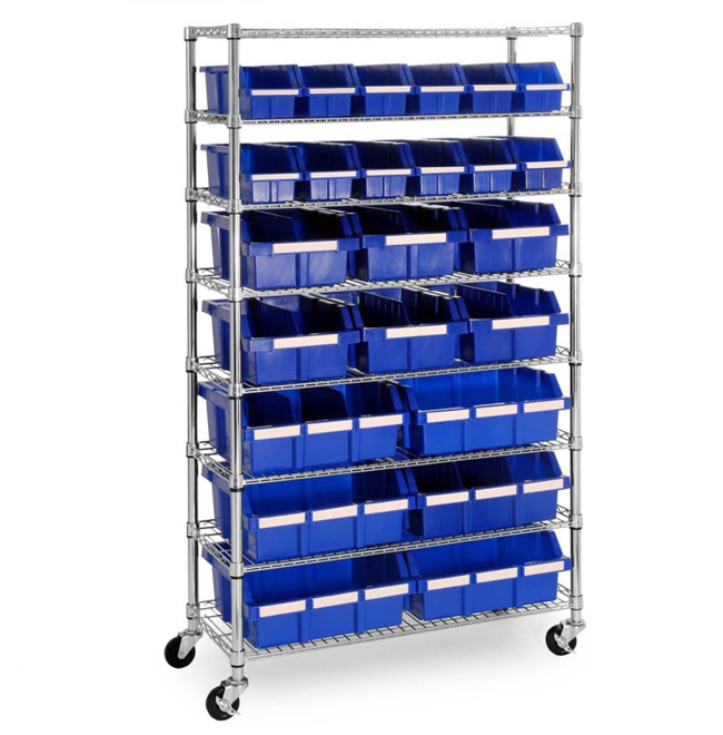 Chrome Wire Shelf Trolleys 