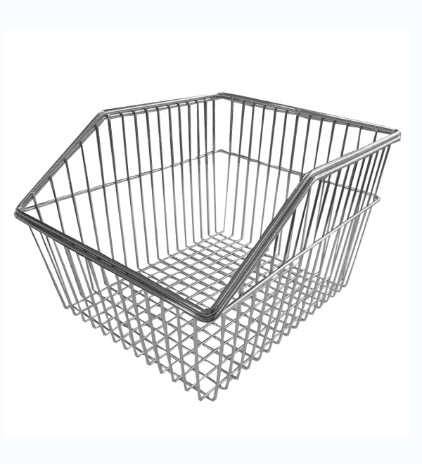 Chrome wire medium maxi basket – 235x205x160mm